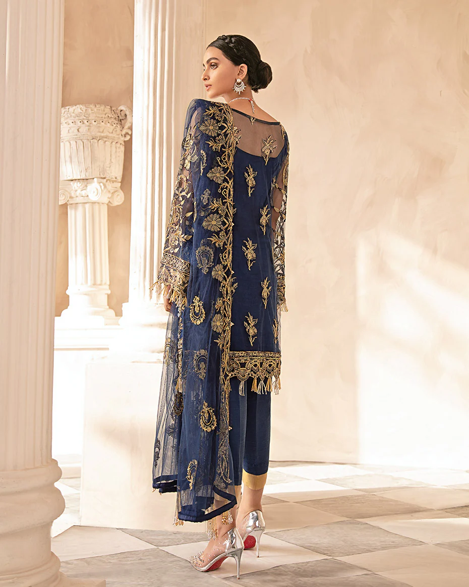 Oriana Embroidered Net 4-Piece Suit MG-04 - Image 3