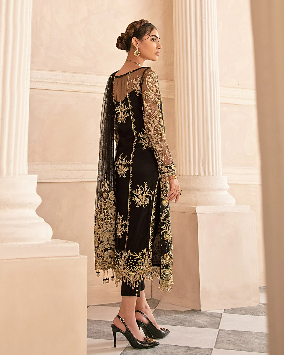 Tamela Embroidered Net 4-Piece Suit MG-03 - Image 3