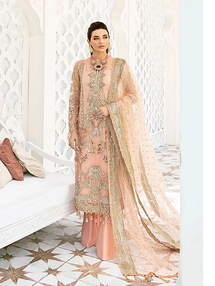 Voir Embroidered Net 3-Piece Suit WS-07 - Fleur De Rose Wedding Formals - Image 3
