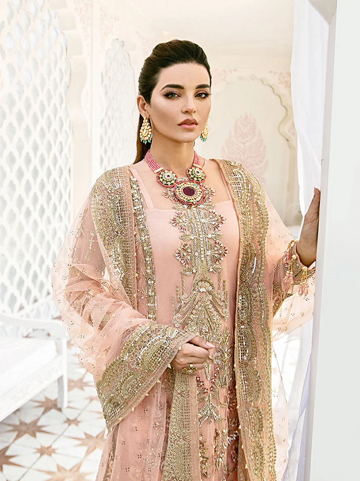 Voir Embroidered Net 3-Piece Suit WS-07 - Fleur De Rose Wedding Formals - Image 4