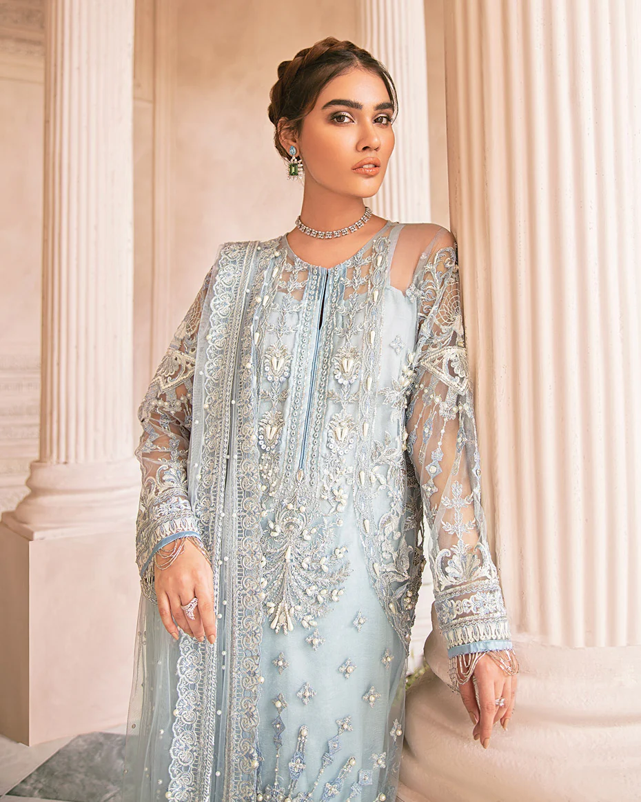 Wisteria Embroidered Net 4-piece Suit MG-01 - Image 3